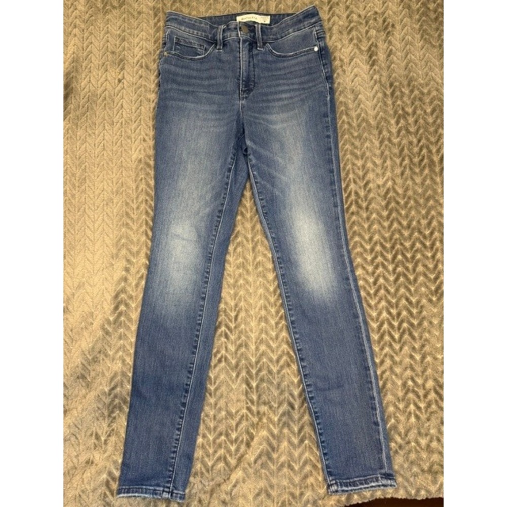 Athleta Skulptek Skinny Jeans Womens 4 Blue Medium Wash High Rise Stretch  0016